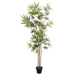 vidaXL Műbambusz fa Z&ouml;ld 75,5 x 18 x 175 cm Sz&ouml;vet &eacute;s Bambusz