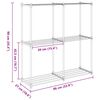 vidaXL Tubular Shelf t&aacute;rol&oacute;val Feh&eacute;r 86 x 27 x 90 cm Alum&iacute;nium