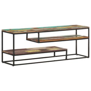 vidaXL t&ouml;m&ouml;r &uacute;jrahasznos&iacute;tott fa TV-szekr&eacute;ny 130 x 30 x 45 cm