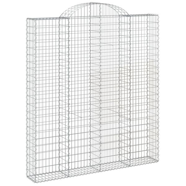 vidaXL 9 db &iacute;ves horganyzott vas gabion kos&aacute;r 200x30x220/240 cm