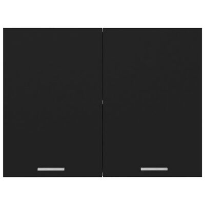 vidaXL fekete forgácslap függő szekrény 80 x 31 x 60 cm