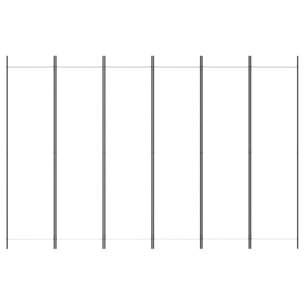 vidaXL 6 paneles feh&eacute;r sz&ouml;vet t&eacute;relv&aacute;laszt&oacute; 300x200 cm