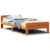 vidaXL viaszbarna t&ouml;m&ouml;r fenyőfa &aacute;gy matrac n&eacute;lk&uuml;l 75 x 190 cm