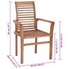 vidaXL 4 db tömör tíkfa étkezőszék bézs párnával