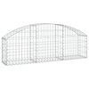 vidaXL íves horganyzott vas gabion kosár 150x30x40/60 cm