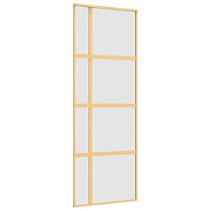 vidaXL aranysz&iacute;nű ESG tej&uuml;veg &eacute;s alum&iacute;nium tol&oacute;ajt&oacute; 76 x 205 cm