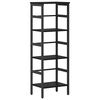 vidaXL K&ouml;nyvespolc Fekete t&ouml;lgy 40 x 29,5 x 115 cm Faanyag
