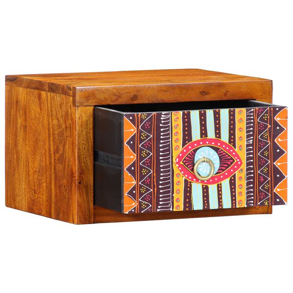 vidaXL &Eacute;jjeliszekr&eacute;ny Barna 35 x 30 x 22 cm T&ouml;m&ouml;r Ak&aacute;cfa &eacute;s Műanyag Fa