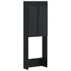 vidaXL WC Szekr&eacute;ny ALKMAAR Fekete 66 x 25,5 x 190 cm Szerelt Fa