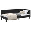 vidaXL Sarok&aacute;gy keret fejt&aacute;ml&aacute;val Fekete 90 cm x 200 cm B&aacute;rsony