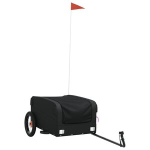 vidaXL fekete vas kerékpár-utánfutó 30 kg