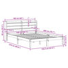 vidaXL viaszbarna tömör fenyőfa ágykeret fejtámlával 150x200 cm