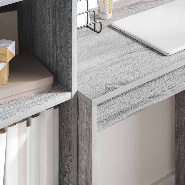 vidaXL Asztal fi&oacute;kkal 2 pcs Sz&uuml;rke Sonoma