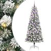 vidaXL Műanyag Hajtogat&oacute;s Kar&aacute;csonyfa 300 LED Z&ouml;ld &eacute;s Feh&eacute;r 210 cm