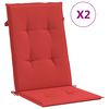 vidaXL 2 db piros sz&ouml;vet kerti magas h&aacute;tt&aacute;ml&aacute;j&uacute; sz&eacute;kp&aacute;rna 120x50x3 cm
