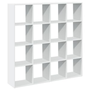 vidaXL feh&eacute;r szerelt fa k&ouml;nyvszekr&eacute;ny 137,5 x 29 x 137,5 cm