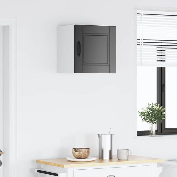 vidaXL Konyhaszekr&eacute;ny polcokkal ajt&oacute;val Fekete 40 x 31 x 40 cm Faanyag