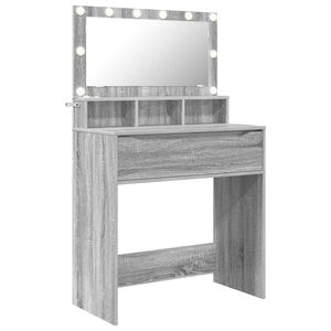 vidaXL H&aacute;l&oacute;szobai &Ouml;lt&ouml;zk&ouml;dő Asztalok Sz&uuml;rke Sonoma 80 x 39,5 x 135 cm