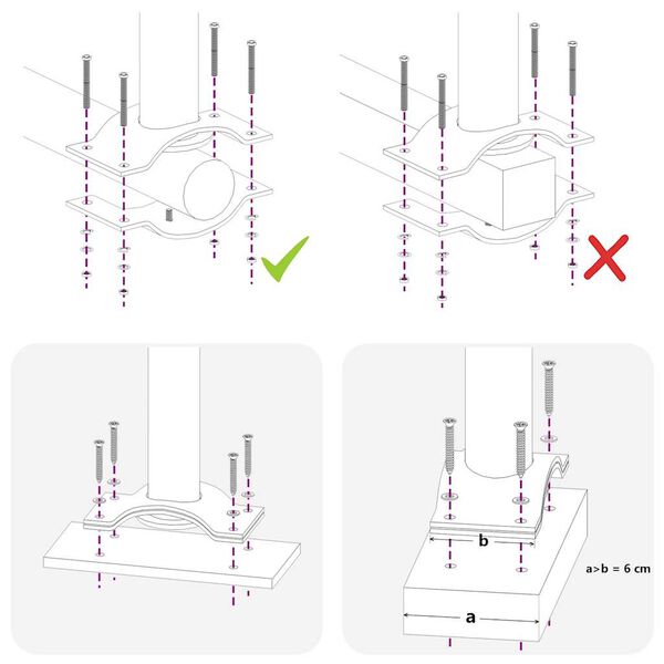 vidaXL kék kihúzható oldalsó terasz napellenző 60 x 300 cm