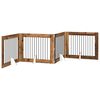 vidaXL &Ouml;sszecsukhat&oacute; kutyaker&iacute;t&eacute;s &aacute;llv&aacute;nyokkal 4 pcs Antik Fa 401 cm