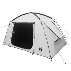 vidaXL Kabin s&aacute;tor Feh&eacute;r Fekete&aacute;thatol&oacute; 300 x 210 x 156 cm Poli&eacute;szter