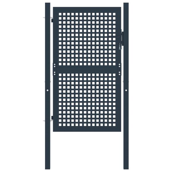 vidaXL antracit sz&iacute;nű ac&eacute;l ker&iacute;t&eacute;skapu 102 x 175 cm