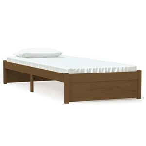 vidaXL Small Single m&eacute;zbarna t&ouml;m&ouml;r fa &aacute;gykeret 75 x 190 cm