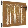 vidaXL bambuszmint&aacute;s corten ac&eacute;l kerti kapu 85 x 75 cm