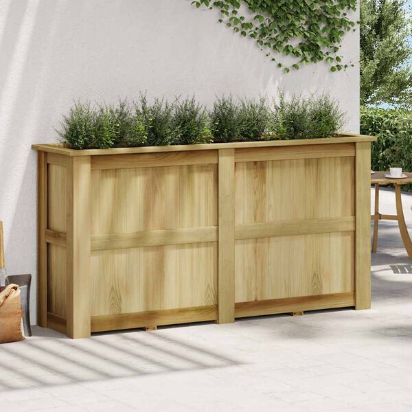 vidaXL impregnált fenyőfa magaságyás 196 x 50 x 100 cm