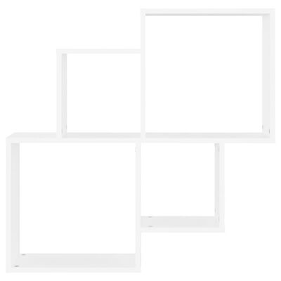 vidaXL fehér forgácslap fali kockapolc 80 x 15 x 78,5 cm