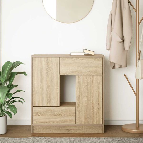 vidaXL sonoma tölgy komód fiókokkal és ajtókkal 70,5x34x74,5 cm