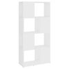 vidaXL feh&eacute;r szerelt fa t&eacute;relv&aacute;laszt&oacute; k&ouml;nyvszekr&eacute;ny 60 x 24 x 124,5 cm