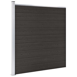 vidaXL fekete WPC ker&iacute;t&eacute;spanel 175 x 186 cm