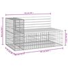 vidaXL t&ouml;m&ouml;r impregn&aacute;lt fenyőfa gabion kerti pad 122x71x65,5 cm