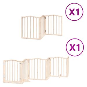 vidaXL ny&aacute;rfa 9 paneles &ouml;sszecsukhat&oacute; kutyakapu ajt&oacute;val 450 cm