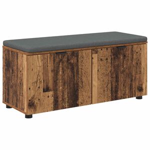 vidaXL Előt&eacute;r pad &Ouml;reg fa 100 x 38 x 46 cm Műanyag Fa &eacute;s Sz&ouml;vet