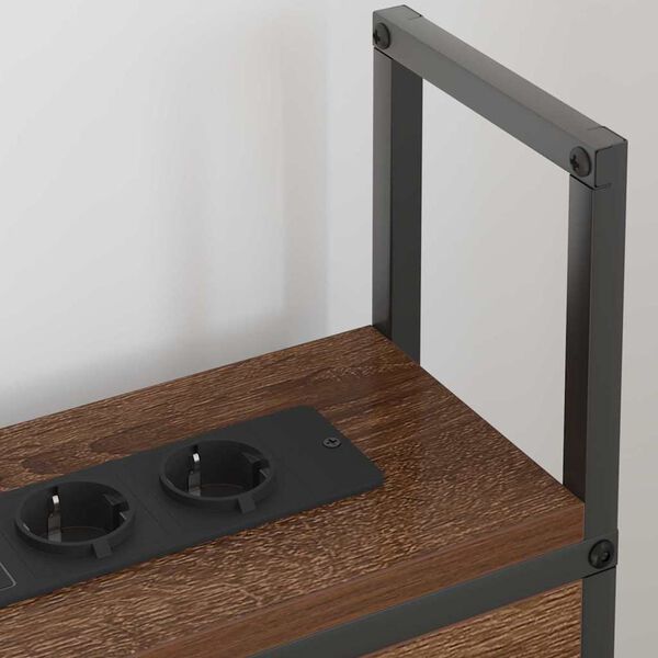 vidaXL T&aacute;rol&oacute;s Fejt&aacute;mla T&ouml;ltő &Aacute;llom&aacute;ssal barna t&ouml;lgy 78 x 15 x 98 cm