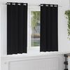 vidaXL Fekete F&uuml;gg&ouml;ny Gyűrűkkel 2 pcs Fekete 175 x 140 cm Poli&eacute;szter