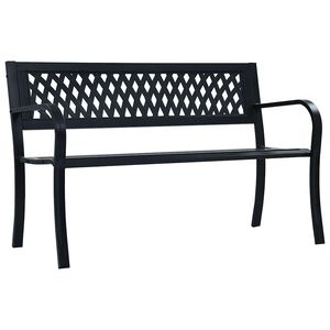 vidaXL fekete ac&eacute;l kerti pad 125 cm