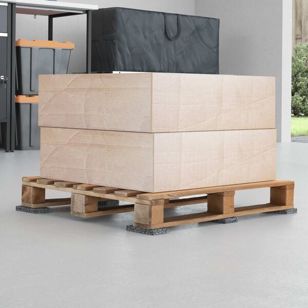 vidaXL Gumi Henger Fekete Gumi