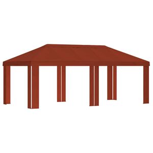 vidaXL S&aacute;tras Fed&eacute;l 6 x 3 m Terrakotta Poli&eacute;szter 190 gsm