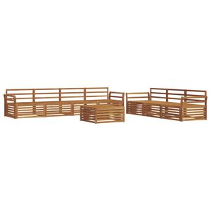 vidaXL K&uuml;lt&eacute;ri kanap&eacute; szett 8 pcs Term&eacute;szetes T&ouml;m&ouml;r Ak&aacute;cfa
