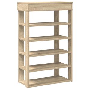 vidaXL sonoma t&ouml;lgy sz&iacute;nű szerelt fa cipőtart&oacute; 60x30x98 cm