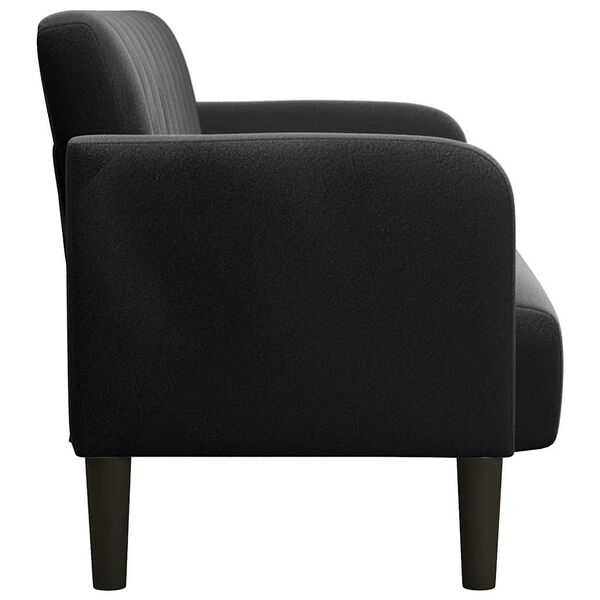 vidaXL fekete bársony loveseat kanapé 109 cm