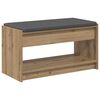 vidaXL Cipőpad P&aacute;rn&aacute;val K&eacute;zműves T&ouml;lgy 83 x 38 x 45 cm Szerelt Fa