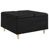 vidaXL T&aacute;rol&oacute;s Puff Fekete 80 x 80 x 45 cm Műbőr
