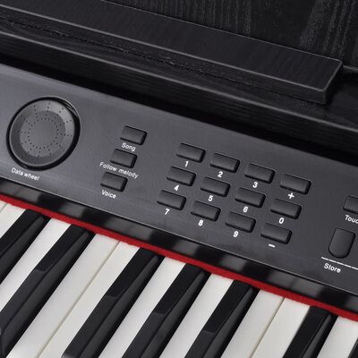 vidaXL 88 billentyűs digitális zongora pedálokkal fekete melamin lap