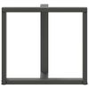 vidaXL 2 db antracitszürke, T-alakú acél étkezőasztal láb 80x35x(72-73) cm