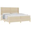 vidaXL Boxrug&oacute;s &aacute;gy fejt&aacute;ml&aacute;val Kr&eacute;m 200 x 200 cm sz&ouml;vet