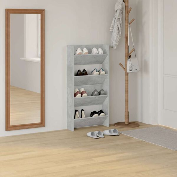 vidaXL 2 db betonsz&uuml;rke fali cipősszekr&eacute;ny 60 x 18 x 60 cm